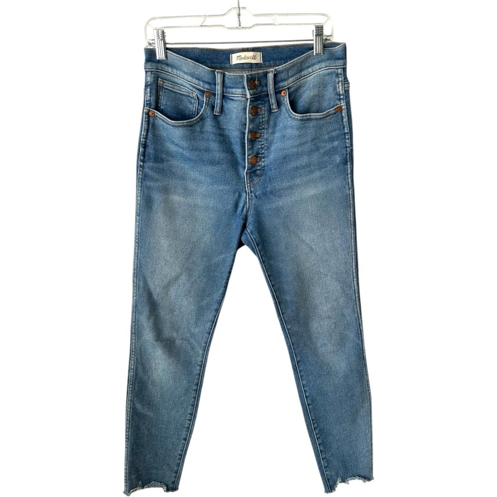 Madewell 10" High-Rise Skinny Jeans in Cordova Wash: Button-Front Edition SZ 29